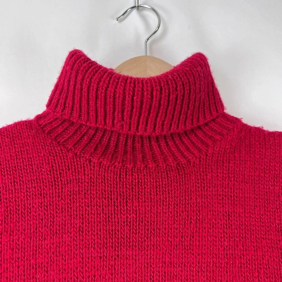 Classiques Enter 100% Wool Vintage Red & Black Sweater Size M - Picture 3 of 5